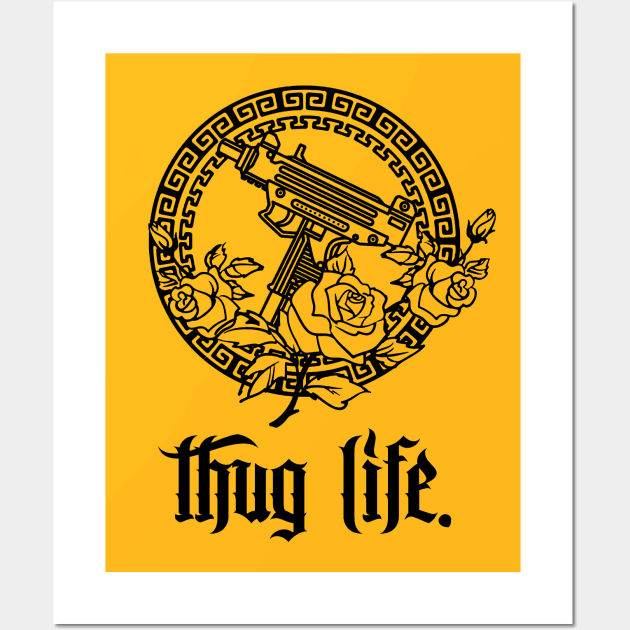 Thug Life #1 /// Tattoo Style Illustration Design Wall Art by DankFutura